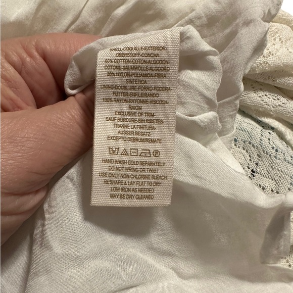 Free People ivory dress in size 0. See through design on waist. - Picture 6 of 12